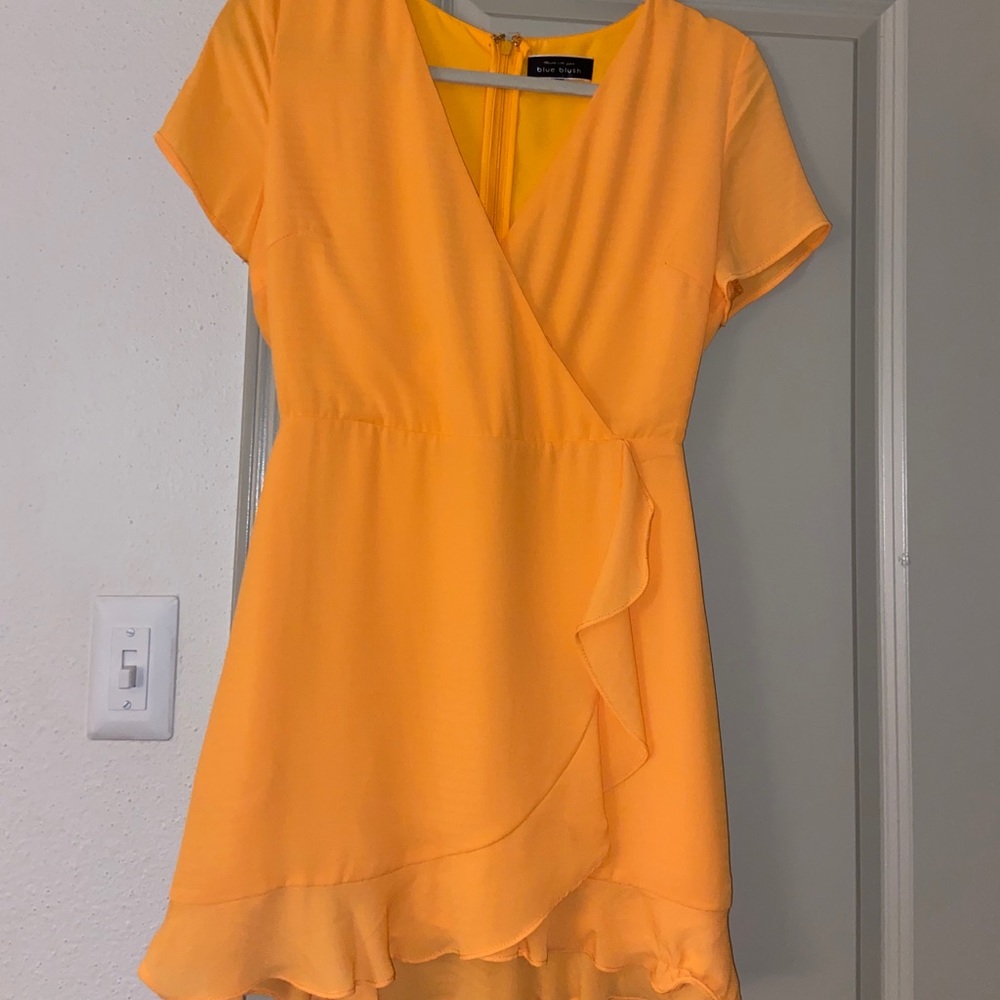 Bright Orange ruffle dress